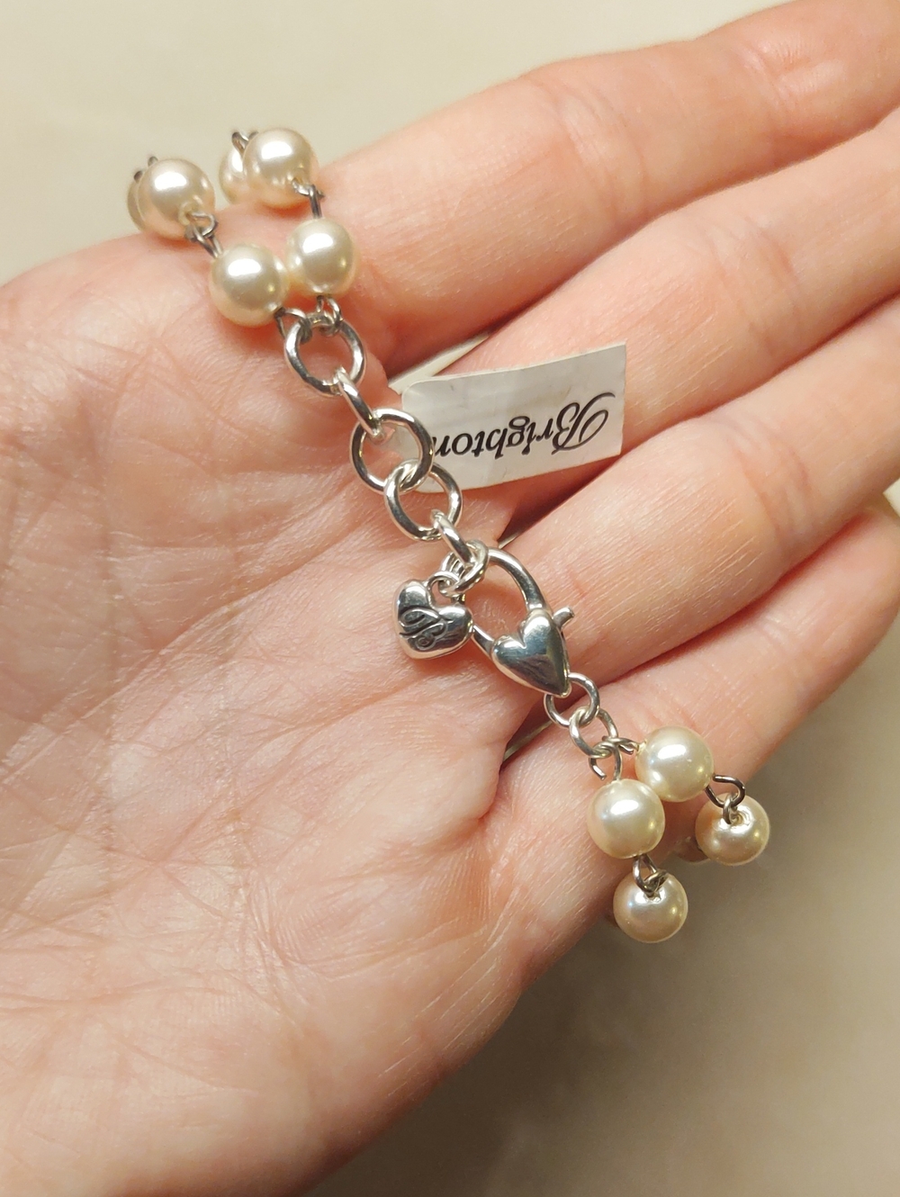 NEW! Brighton Victoria Charm Bracelet Silver/Pearls With Charm Loop JF6040 - Picture 3 of 15